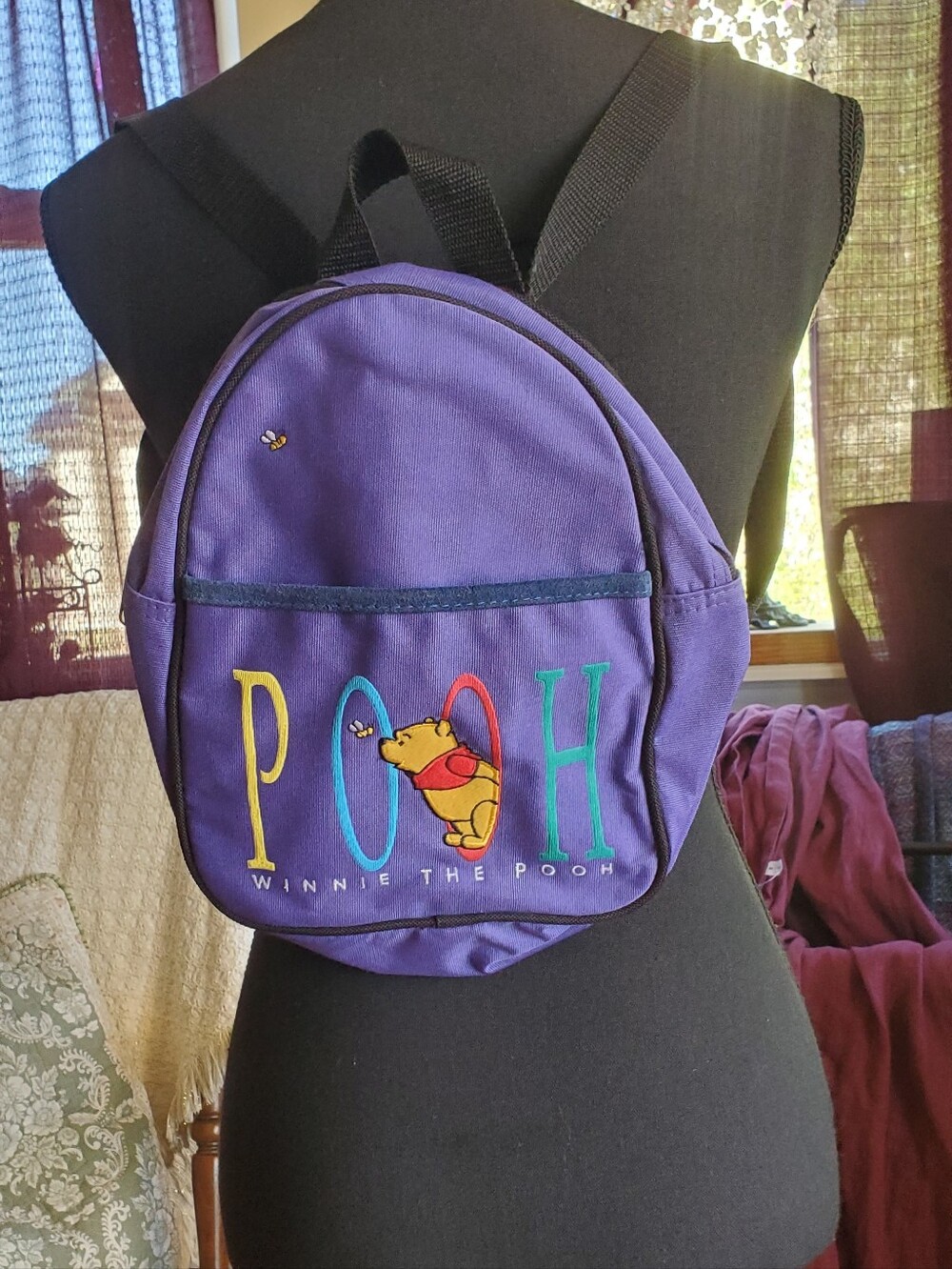 Vintage Winnie the Pooh Purple Mini Backpack